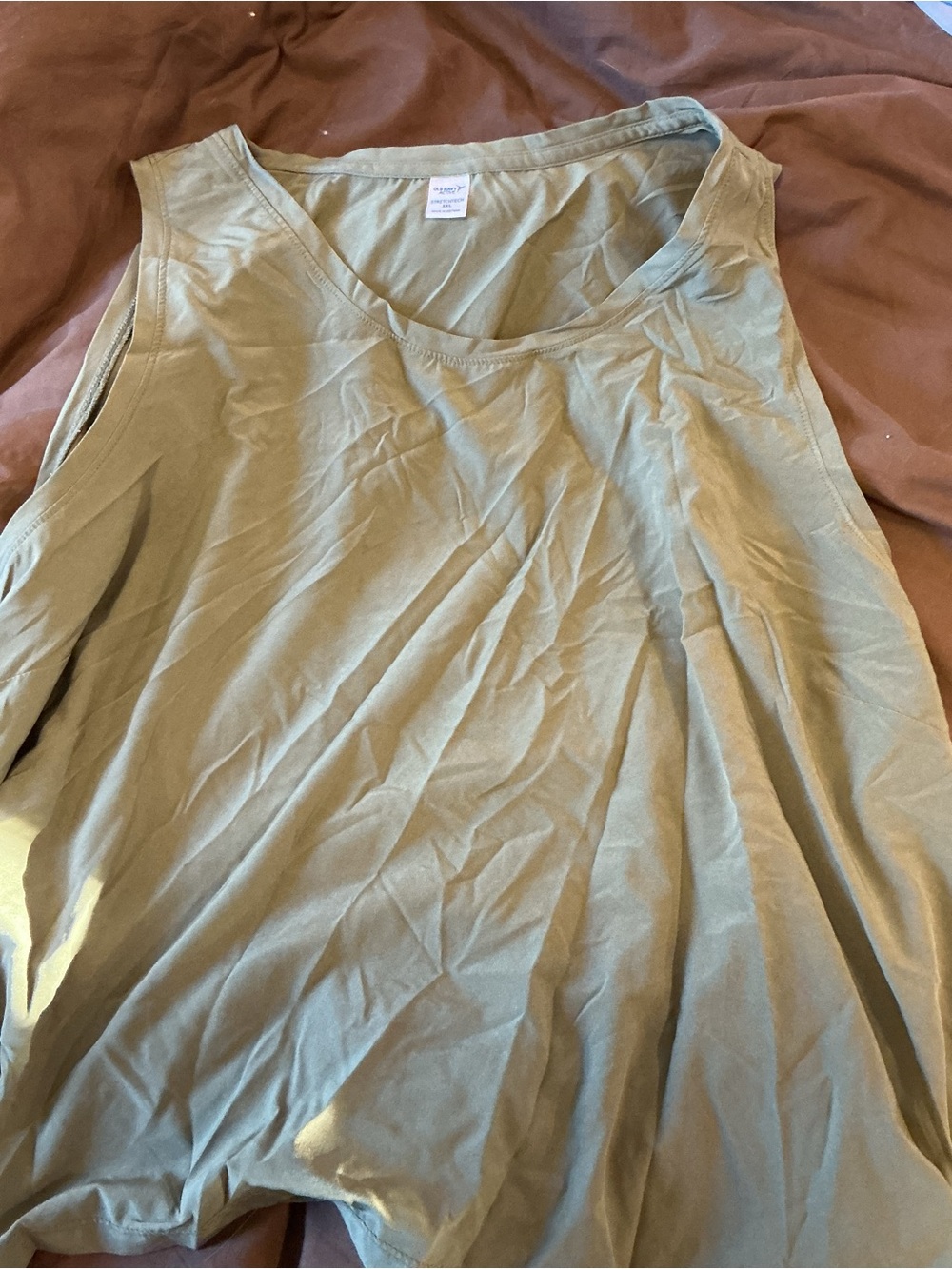 Old Navy Olive Scoop Neck Tank Top